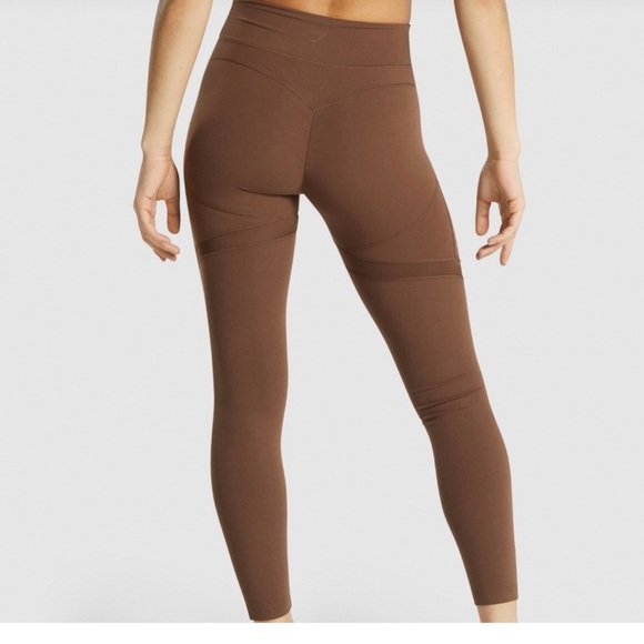 Gymshark Whitney Simmons mesh leggings Brown medium - Picture 4 of 8